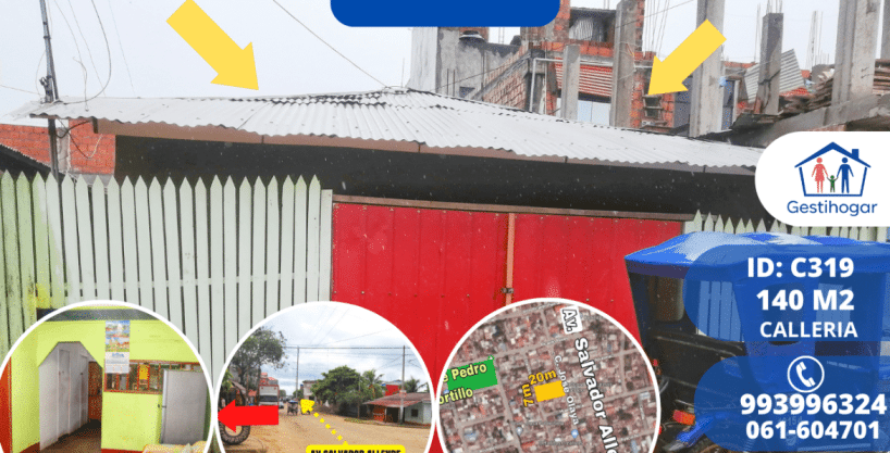 Inmobiliaria Gestihogar SE VENDE CASA EN PUCALLPA MUY CERCA A PRECIO UNO 140M2