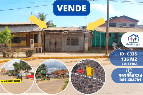 Inmobiliaria Gestihogar SE VENDE TERRENO EN PUCALLPA (136 M2)