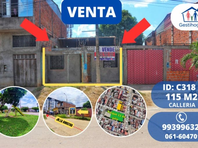 Inmobiliaria Gestihogar SE VENDE CASA EN PUCALLPA (115 M2)