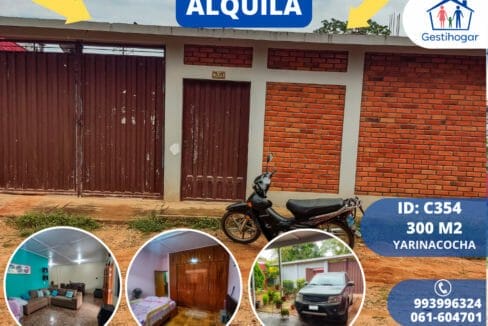 Inmobiliaria Gestihogar SE ALQUILA CASA AMOBLADA EN PUCALLPA (300M2) 