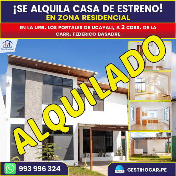 Inmobiliaria Gestihogar SE ALQUILA CASA DE ESTRENO