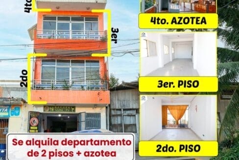 Inmobiliaria Gestihogar 𝐒𝐄 𝐀𝐋𝐐𝐔𝐈𝐋𝐀 𝐇𝐄𝐑𝐌𝐎𝐒𝐎 𝐃𝐄𝐏𝐀 𝐅𝐀𝐌𝐈𝐋𝐈𝐀𝐑 𝐃𝐄 𝟐 𝐏𝐈𝐒𝐎𝐒 + 𝐀𝐙𝐎𝐓𝐄𝐀 - 𝐏𝐔𝐂𝐀𝐋𝐋𝐏𝐀