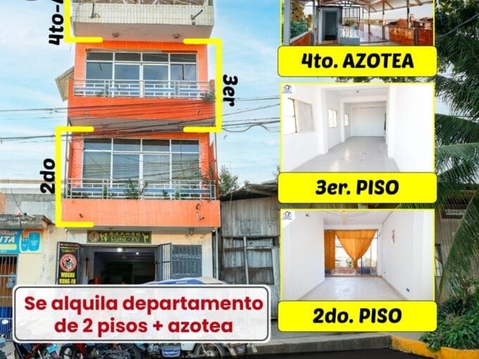 Inmobiliaria Gestihogar 𝐒𝐄 𝐀𝐋𝐐𝐔𝐈𝐋𝐀 𝐇𝐄𝐑𝐌𝐎𝐒𝐎 𝐃𝐄𝐏𝐀 𝐅𝐀𝐌𝐈𝐋𝐈𝐀𝐑 𝐃𝐄 𝟐 𝐏𝐈𝐒𝐎𝐒 + 𝐀𝐙𝐎𝐓𝐄𝐀 - 𝐏𝐔𝐂𝐀𝐋𝐋𝐏𝐀